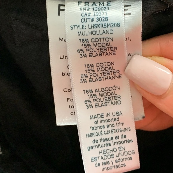 FRAME Denim Le High Raw Hem Skinny Mulholland - Picture 10 of 13